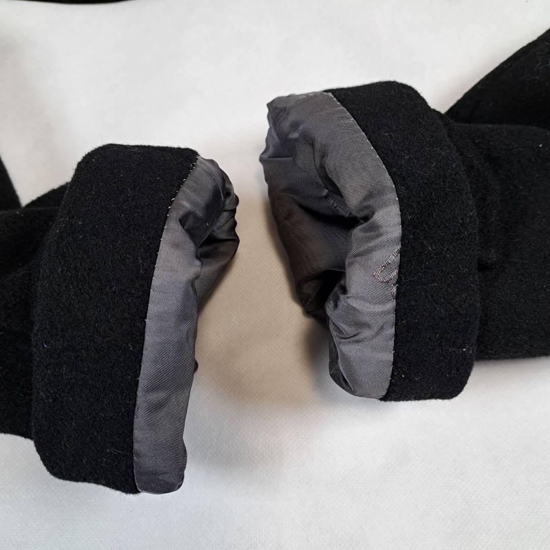 美品　DAKS カシミヤ混　ロングコート　マキシ丈　ブラック　ステンカラー