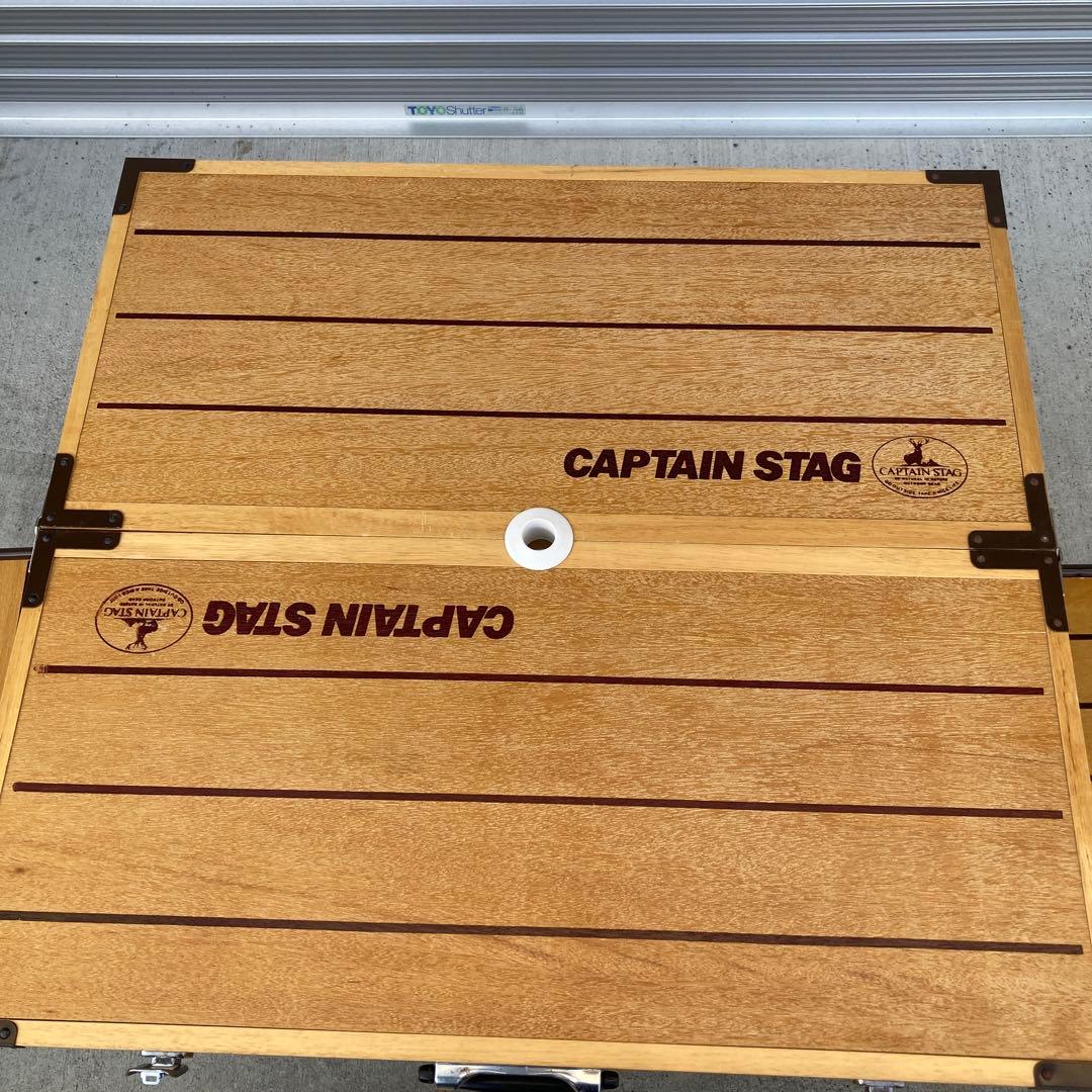 CAPTAIN STAG テーブルチェアセット　フィールドウイン ウッドテーブル