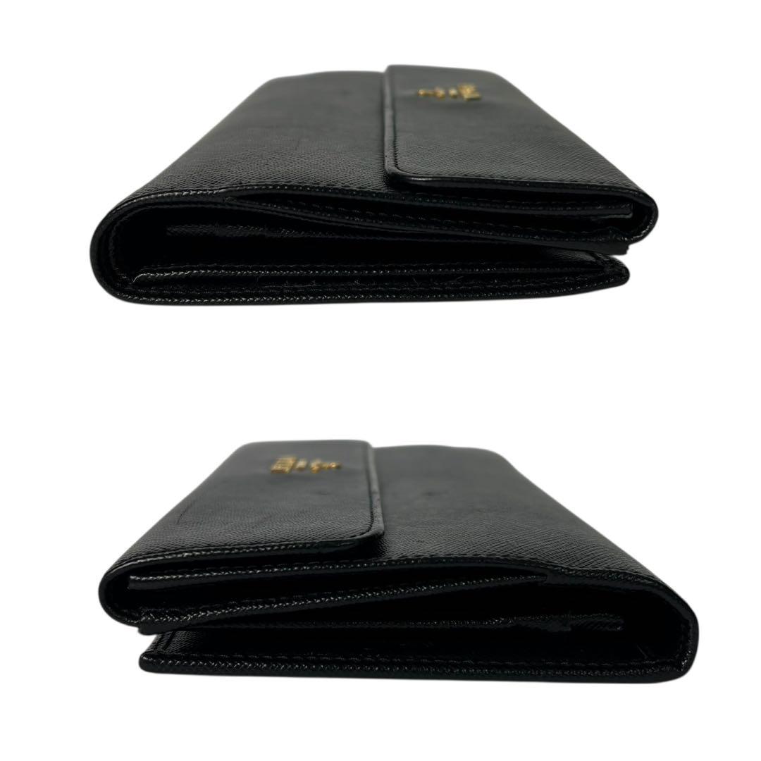 【美品】プラダ　サフィアーノ　長財布　黒　ブラック　レザー