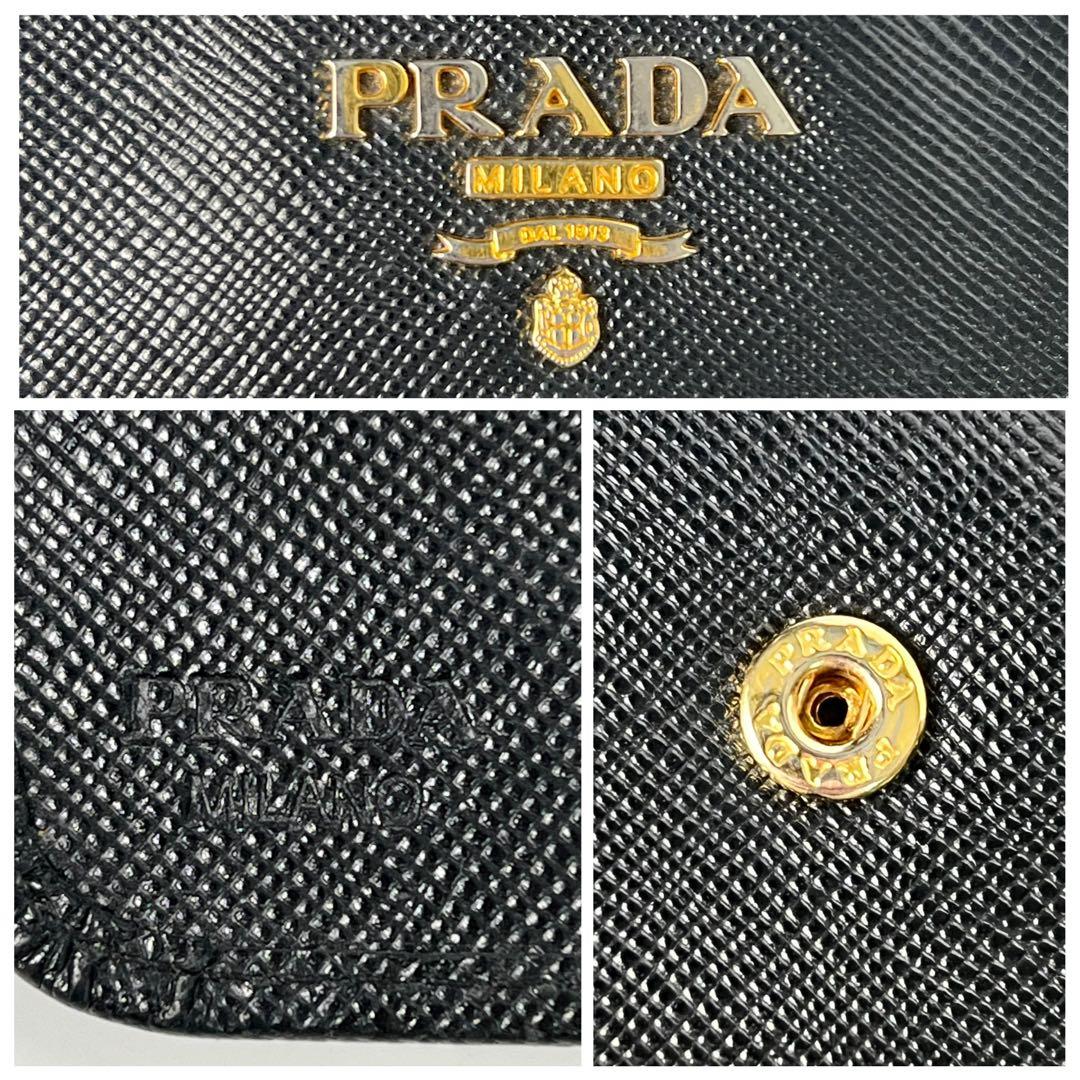 【美品】プラダ　サフィアーノ　長財布　黒　ブラック　レザー