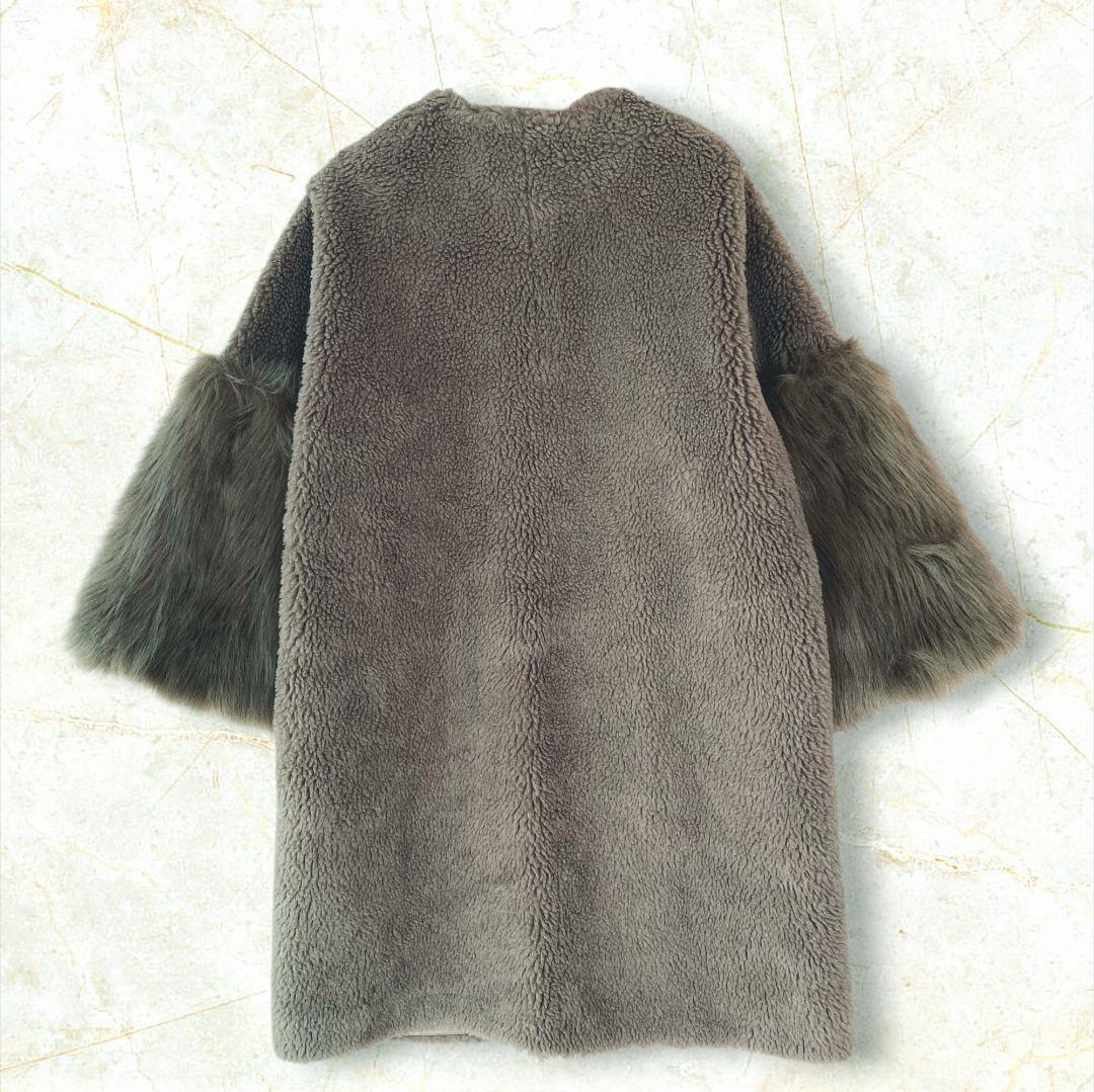 セルフォードCELFORD コート ファー 袖2ウェイ ボア ノーカラー