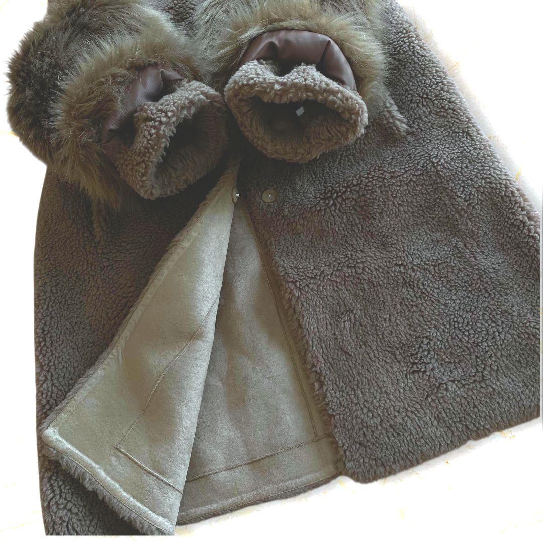 セルフォードCELFORD コート ファー 袖2ウェイ ボア ノーカラー