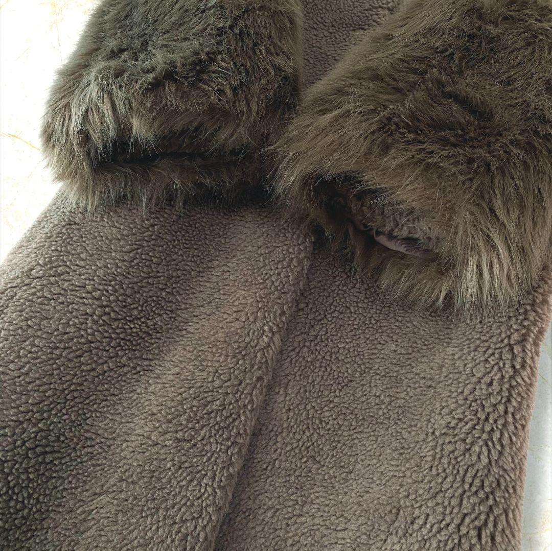 セルフォードCELFORD コート ファー 袖2ウェイ ボア ノーカラー