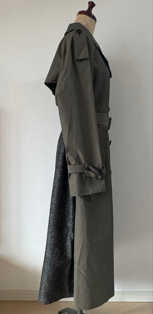 SANYOCOAT ツイードコンビ トレンチコート未着用