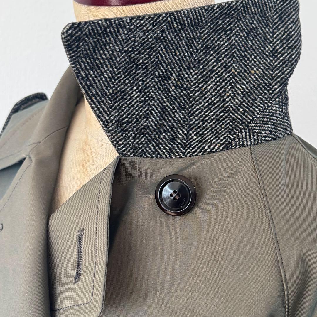 SANYOCOAT ツイードコンビ トレンチコート未着用