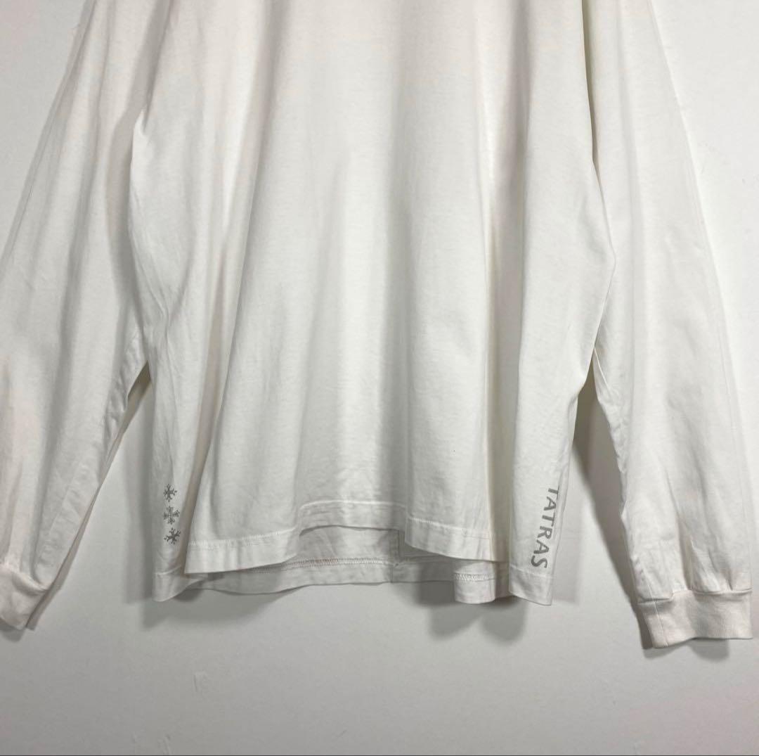 【タトラス】シンプル　ロゴ　Tシャツ　カットソー　長袖　ホワイト　白