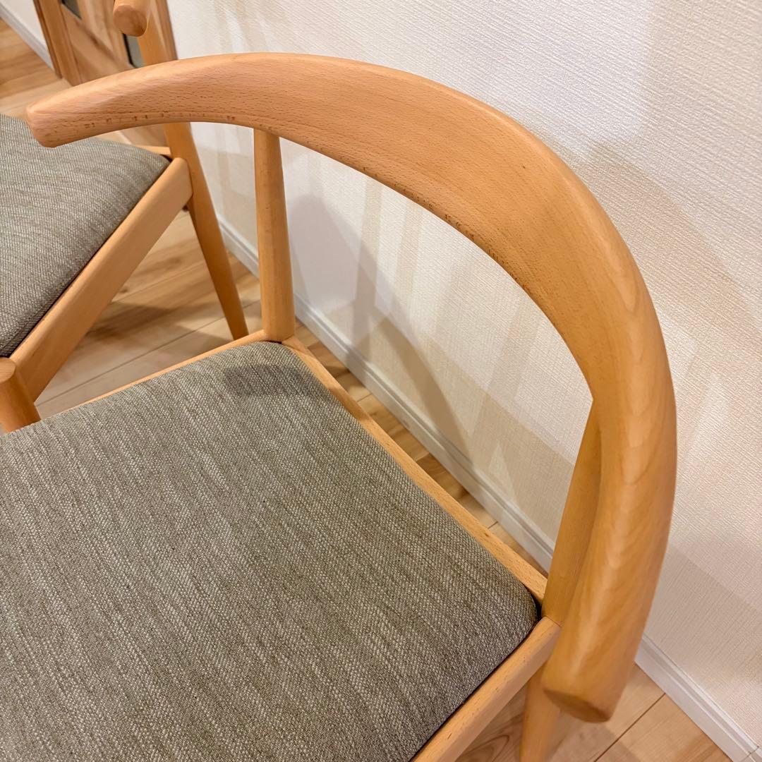 【送料込】ニトリ 無垢材ダイニングチェア 北欧風 椅子 1脚