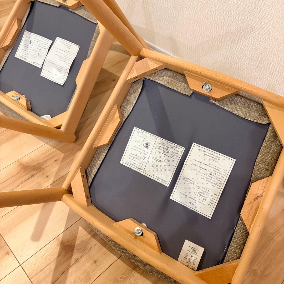 【送料込】ニトリ 無垢材ダイニングチェア 北欧風 椅子 1脚