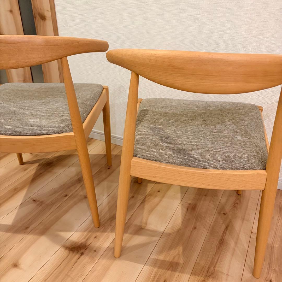 【送料込】ニトリ 無垢材ダイニングチェア 北欧風 椅子 1脚