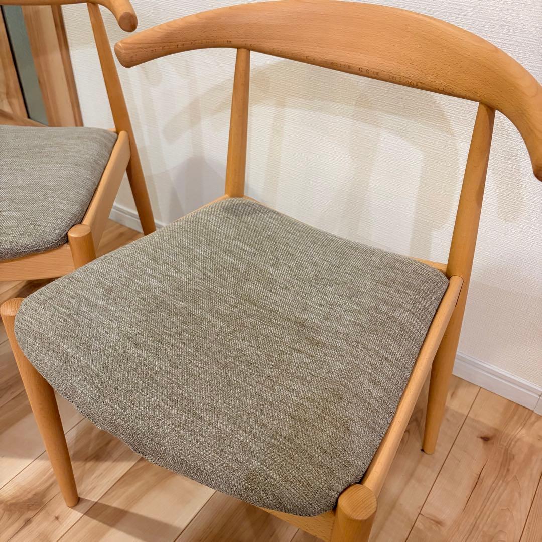 【送料込】ニトリ 無垢材ダイニングチェア 北欧風 椅子 1脚