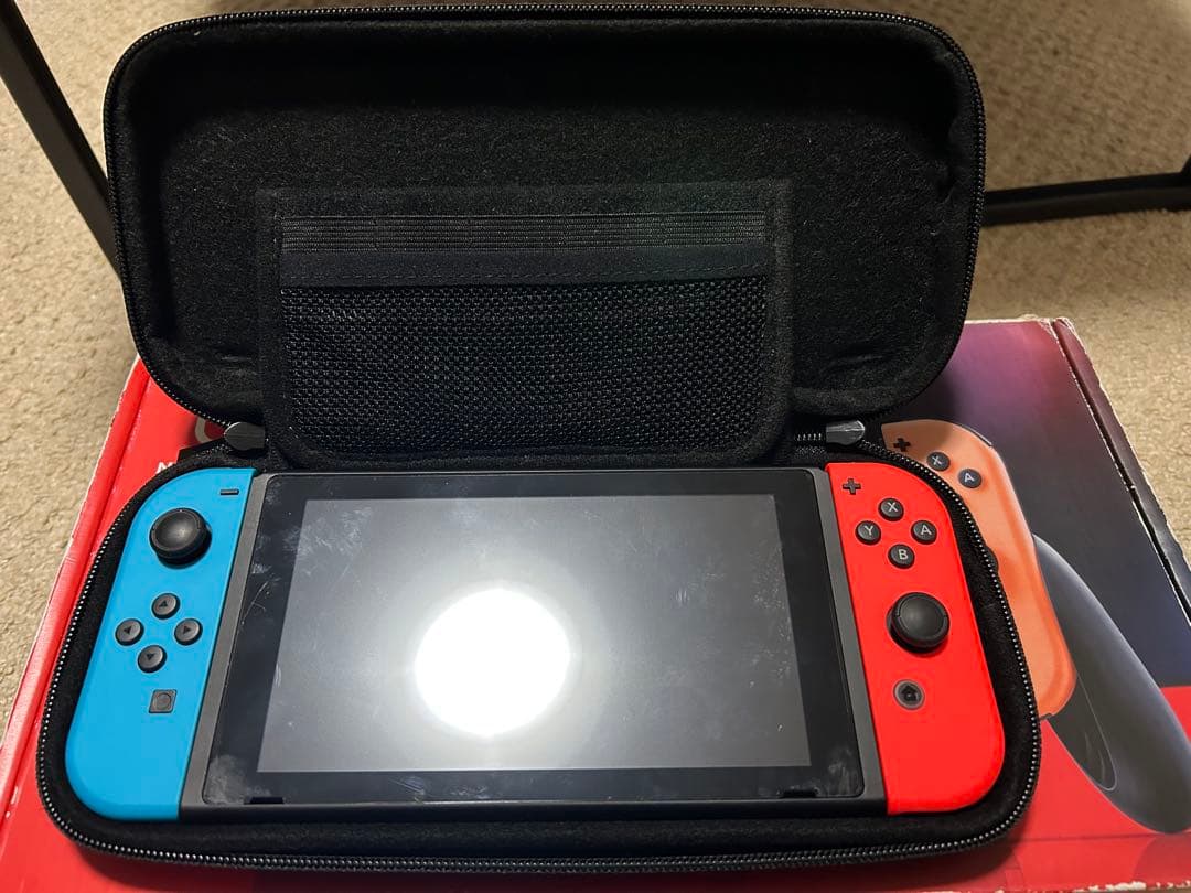 Switch フルセット（バッテリー強化版）＋ 128GB SD＋ 純正ケース付