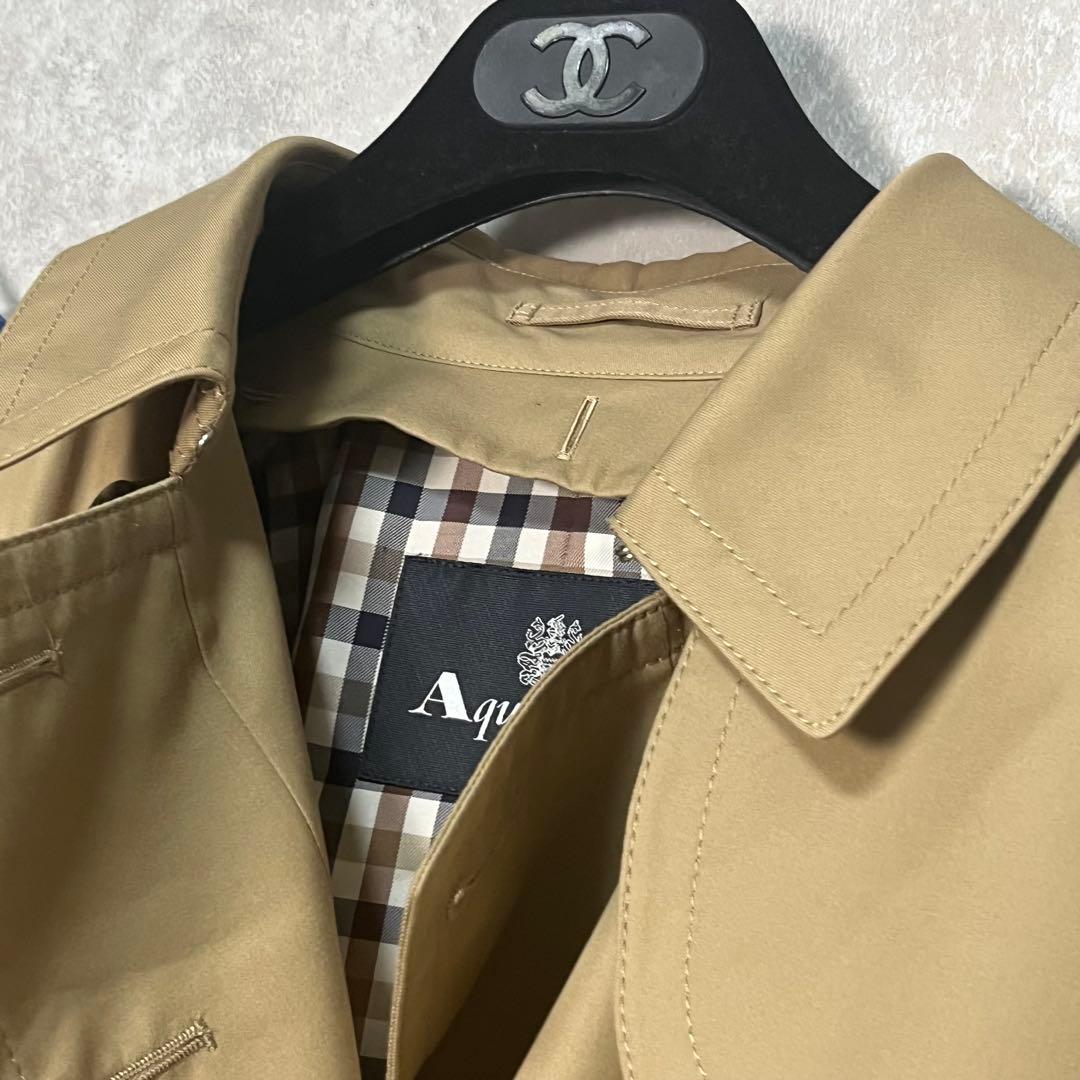 極美品 アクアスキュータム 大草直子　ライナー付きトレンチコート