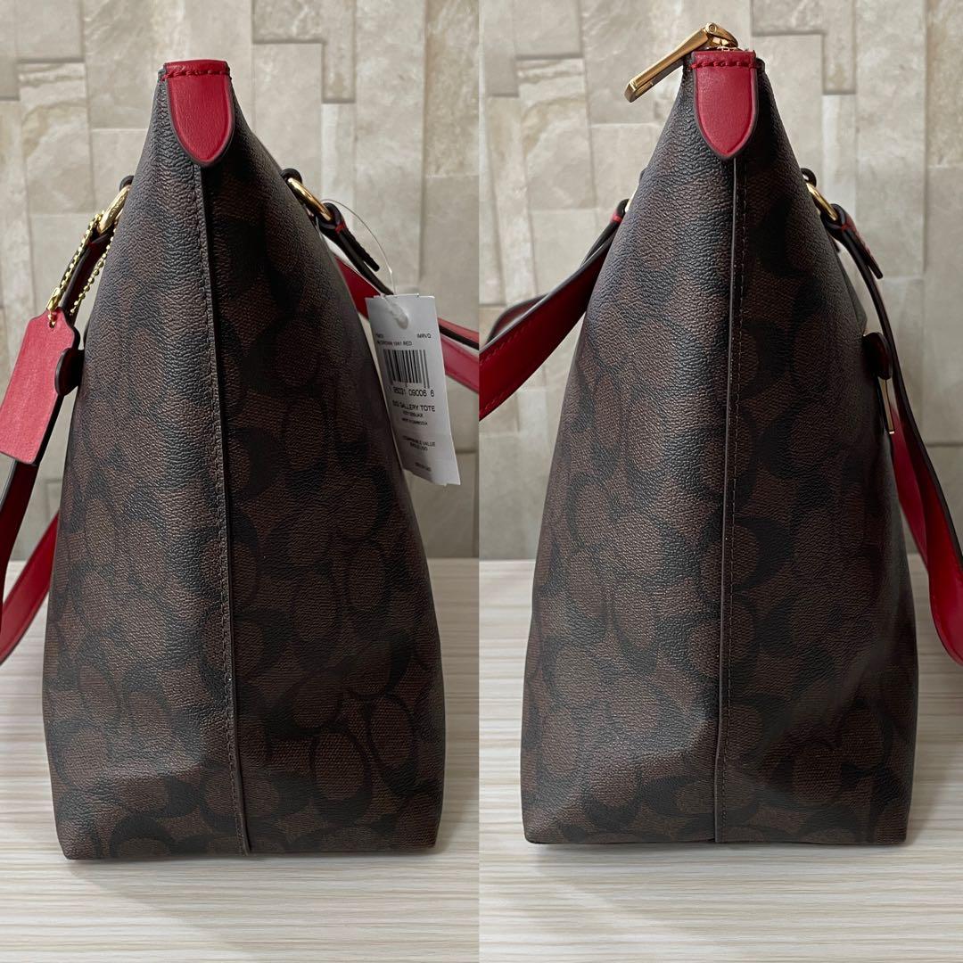 早い者勝ち！訳あり新品 COACH トートバッグ シグネチャー柄 ブラウン