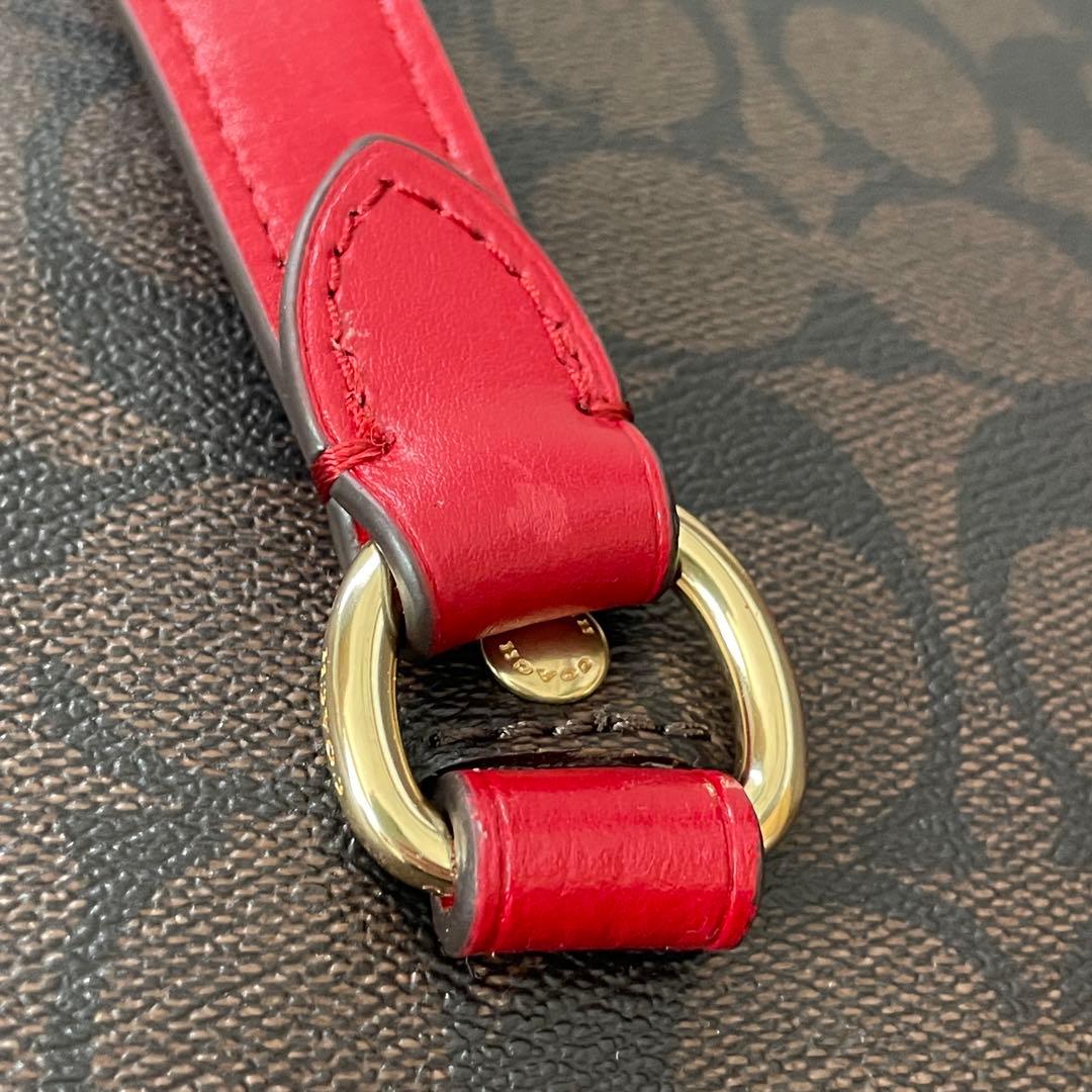 早い者勝ち！訳あり新品 COACH トートバッグ シグネチャー柄 ブラウン