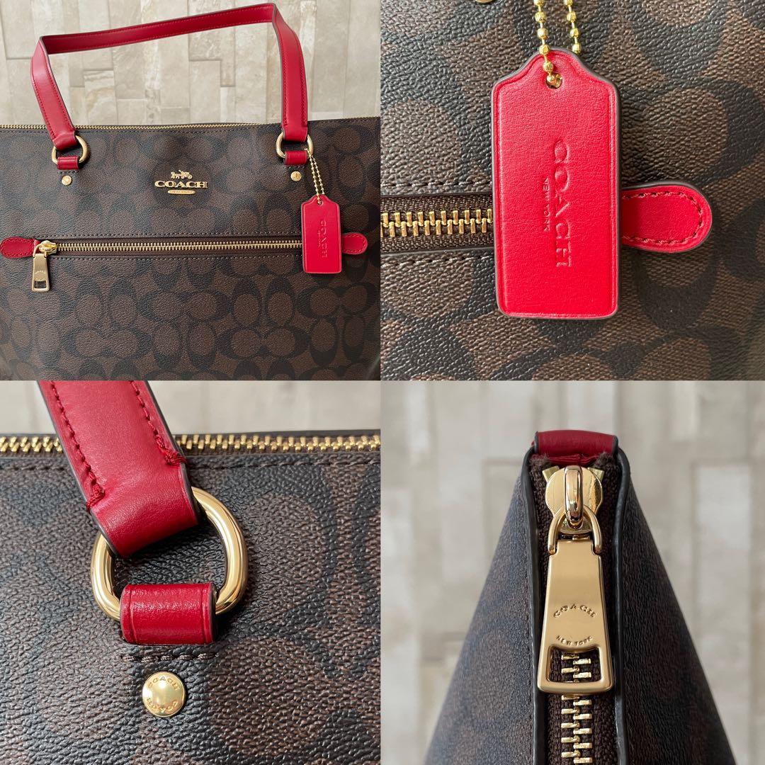 早い者勝ち！訳あり新品 COACH トートバッグ シグネチャー柄 ブラウン