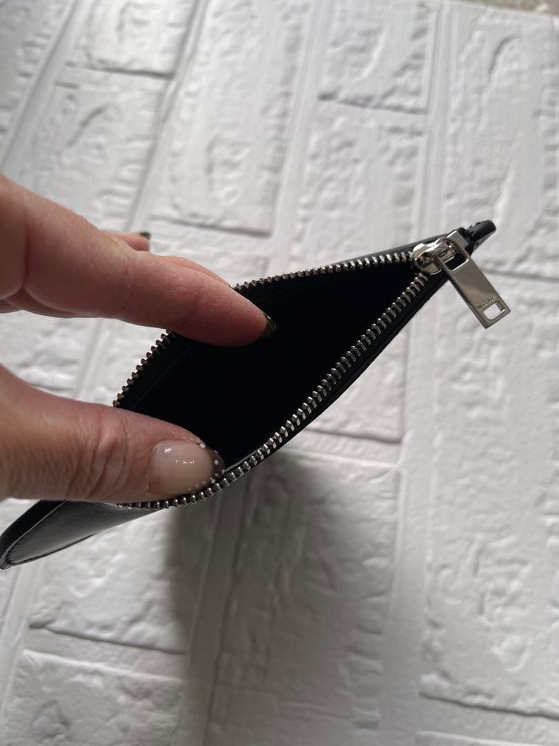 ジルサンダー❤️ハート型 黒 レザー ケース