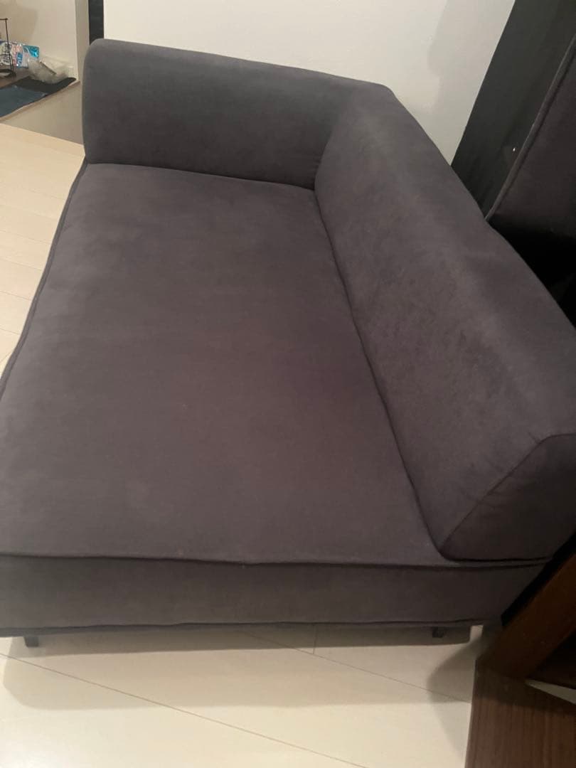 mmm。 <LOWYA>L字カウチソファ　グレー (片方)