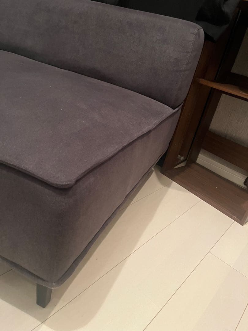 mmm。 <LOWYA>L字カウチソファ　グレー (片方)