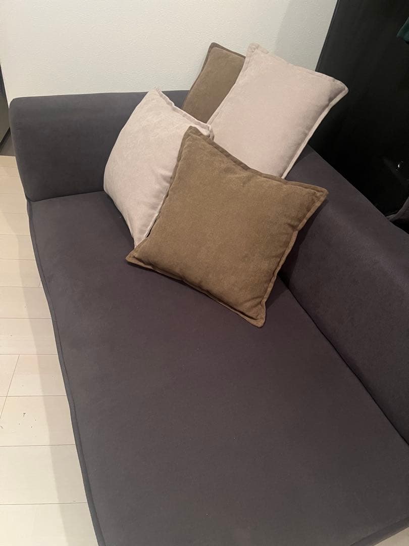 mmm。 <LOWYA>L字カウチソファ　グレー (片方)