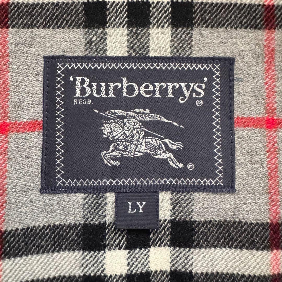 バーバリーズ　ダッフルコート　ムーアブルック　ノバチェック　グレー　L　ウール