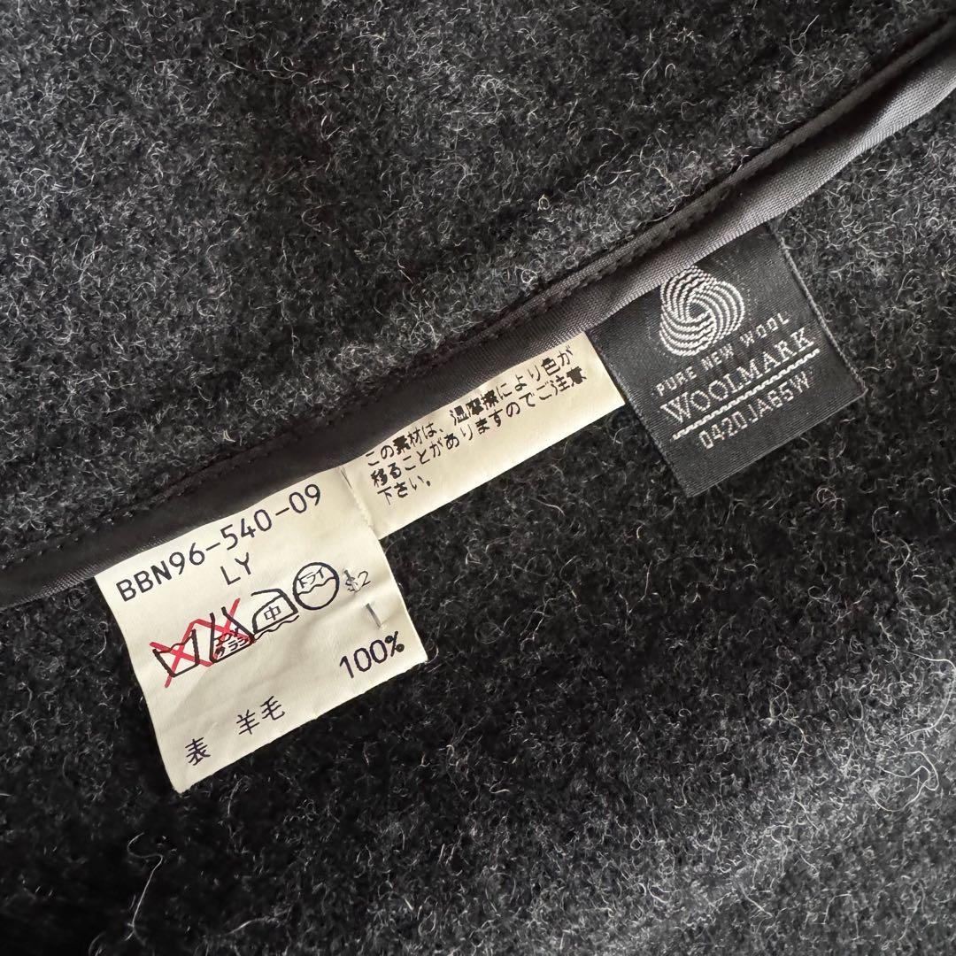 バーバリーズ　ダッフルコート　ムーアブルック　ノバチェック　グレー　L　ウール