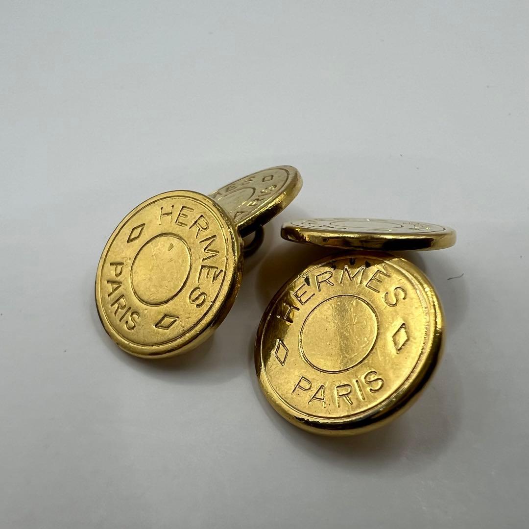 【極美品】エルメス カフスリンクス セリエ ゴールド金具