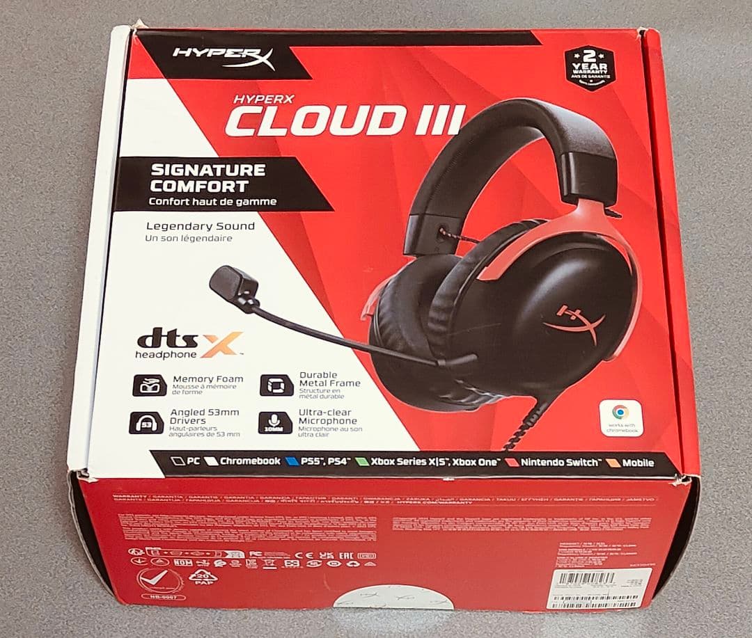 HyperX Cloud III wirelessゲーミングヘッドセット