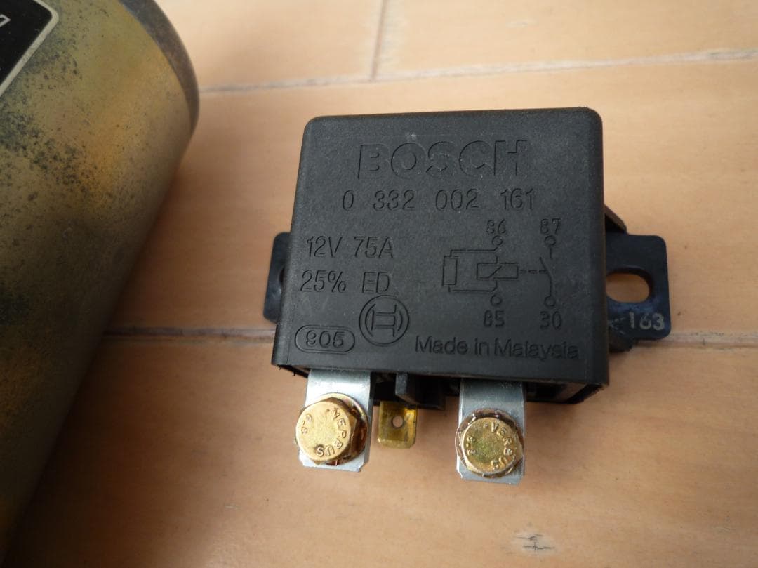  K100RS 4V　セルモータ本体＆スタータリレーのセット品（送料無料）