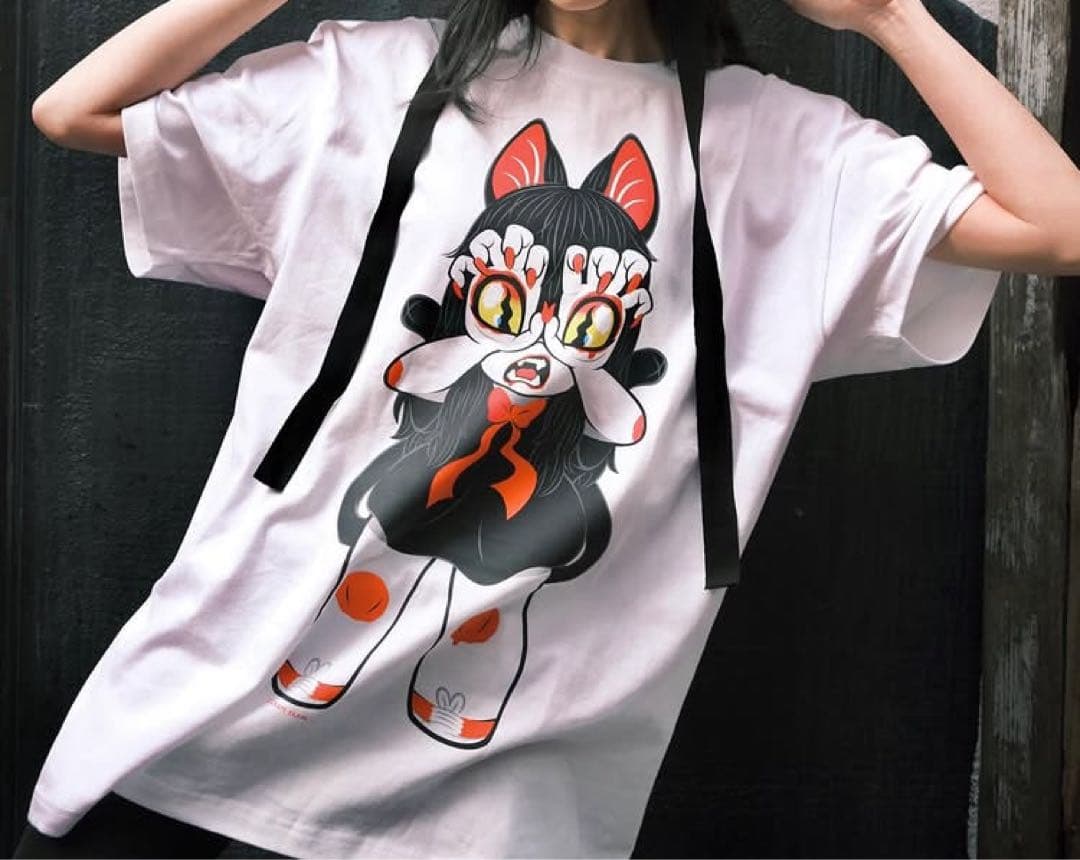 GRAPE BRAIN 戦慄！ にぎるちゃん 222 T-SHIRT 白 箱付