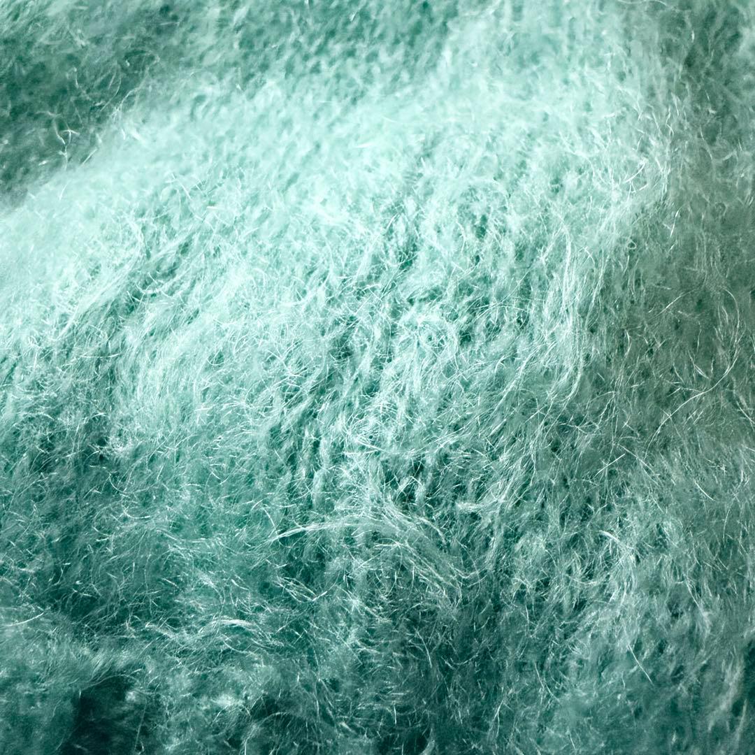 6162 【美品】 オーラリー 2023AW ニット帽 ウールモヘヤ グリーン