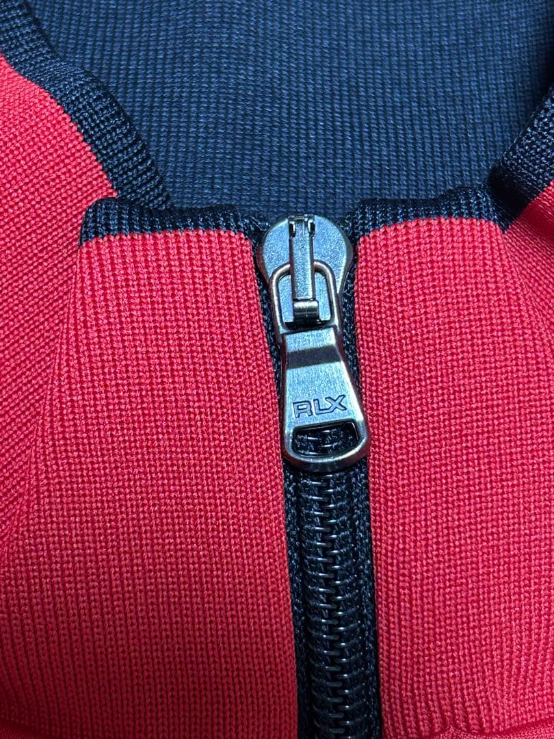 ラルフローレンRLX＊フルジップジャージジャケットBLACK✖️RED/S試着のみ