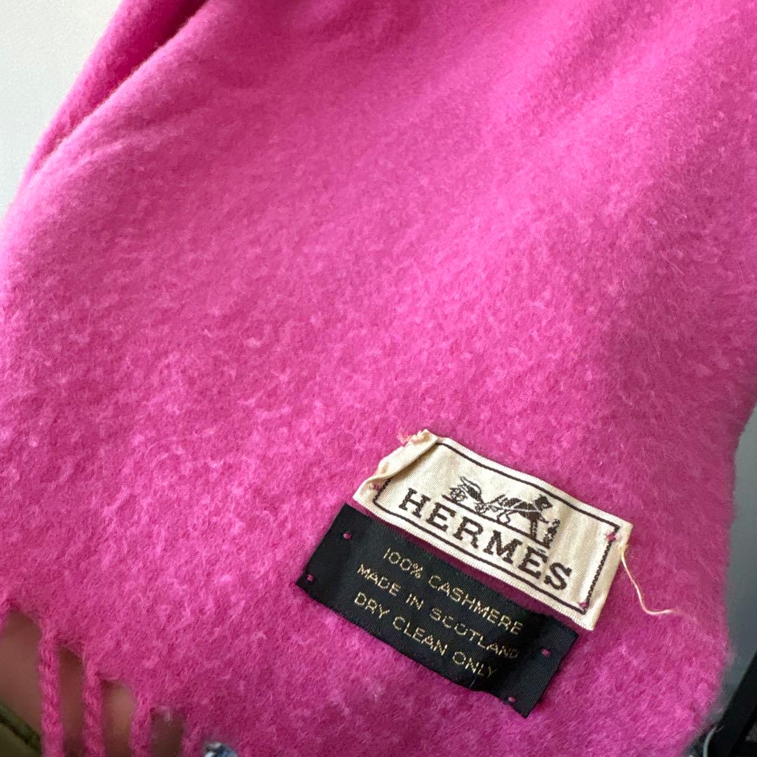 HERMES カシミヤ100 マフラー