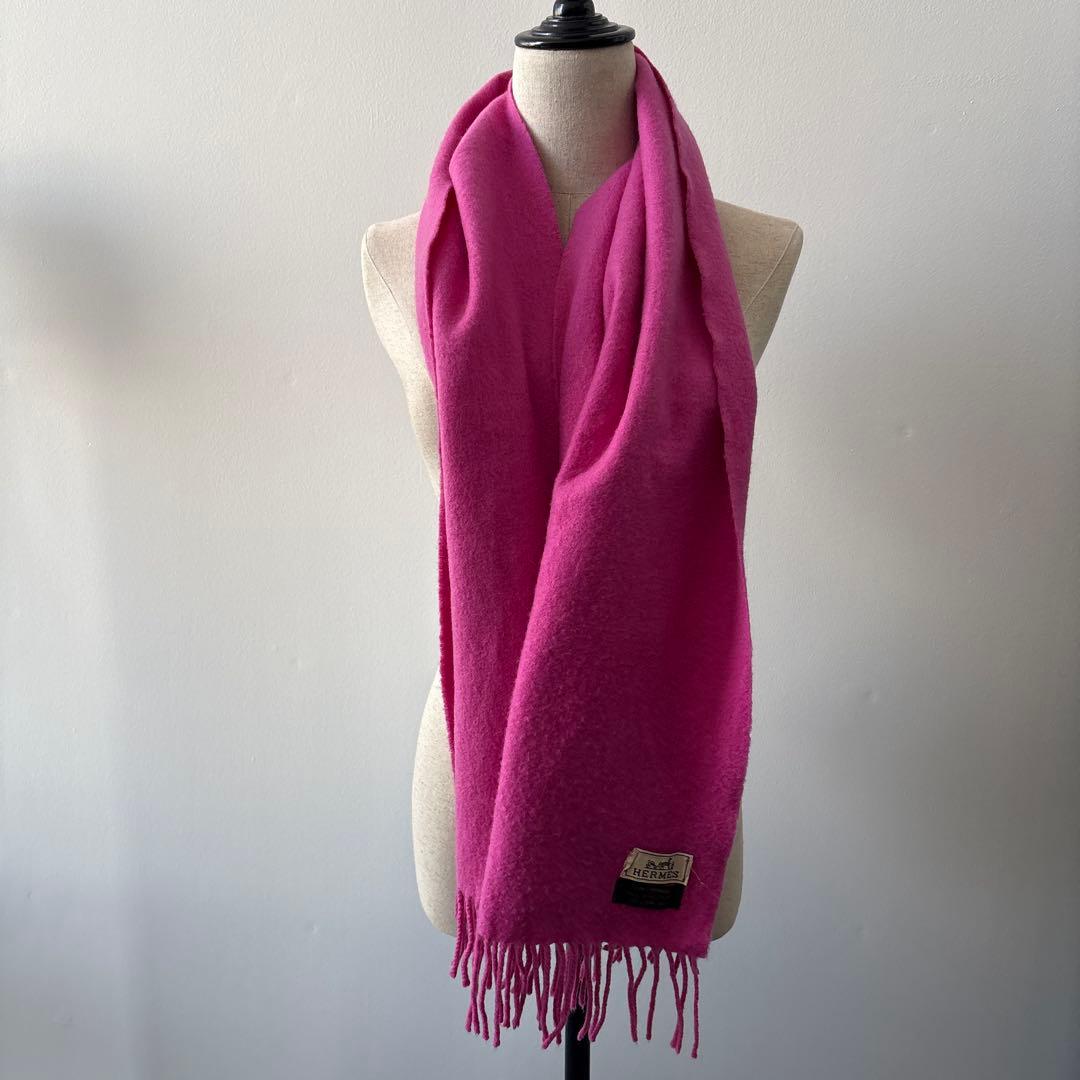 HERMES カシミヤ100 マフラー