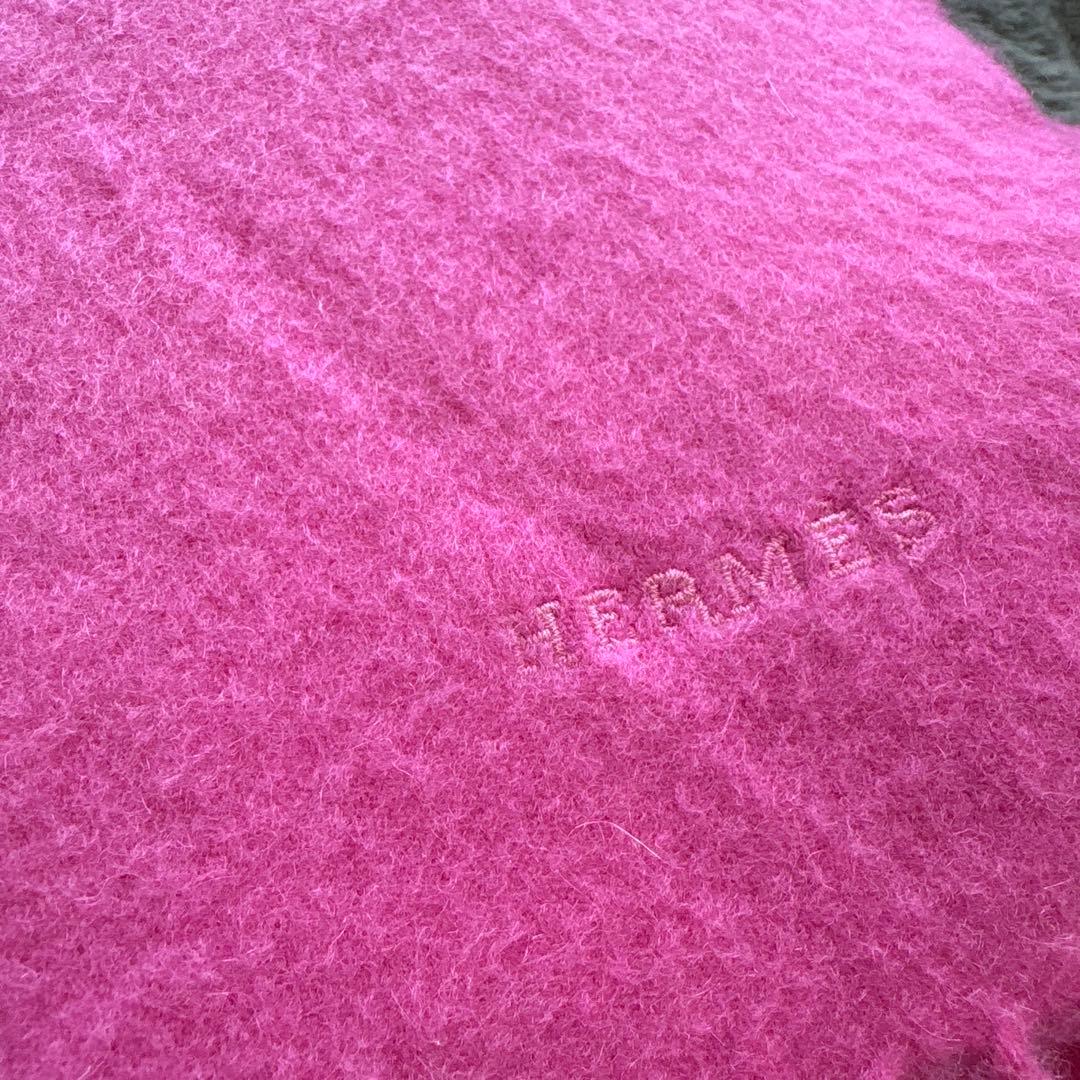 HERMES カシミヤ100 マフラー