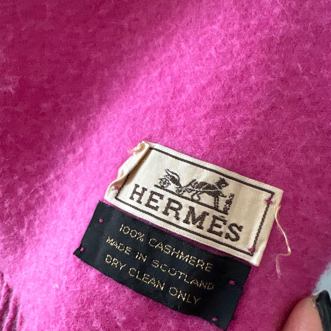 HERMES カシミヤ100 マフラー