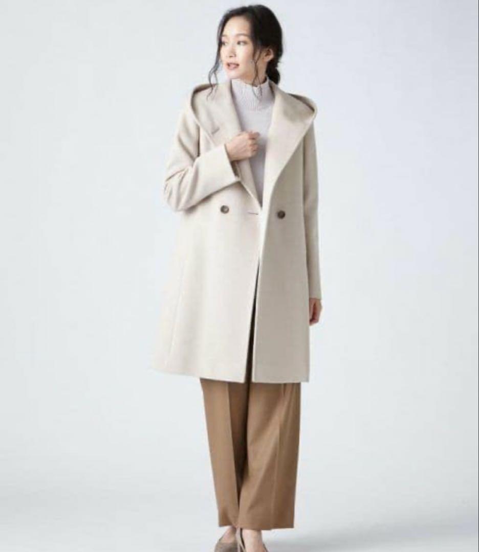 23区 ウールアンゴラビーバー フーデッドコート