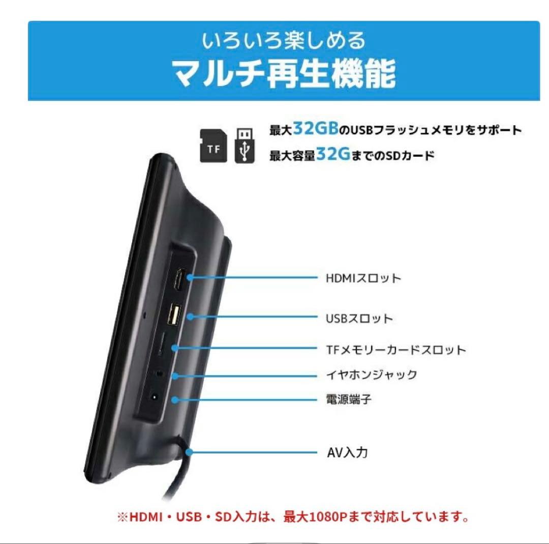 【新品未開封】SAKUKA 後部座席用ヘッドレストモニター HDMI対応