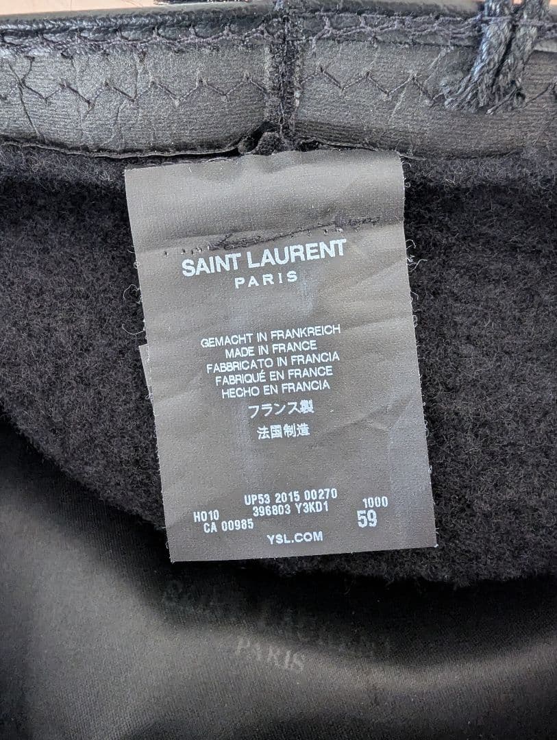 美品 エディ期 サンローランパリ 15aw ベレー帽 59 エディスリマン