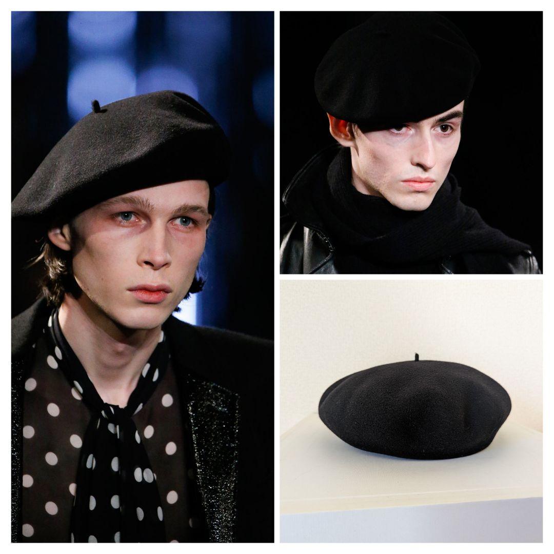 美品 エディ期 サンローランパリ 15aw ベレー帽 59 エディスリマン