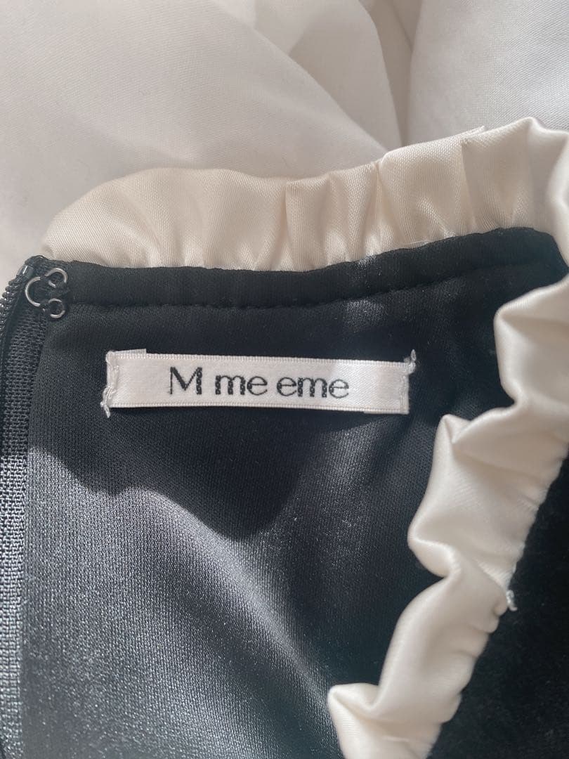 Mmeeme リボンスエードフレアワンピース