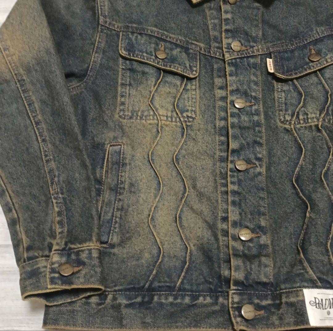 ジャケット・アウター BADWAY Wave classic overdye denim Jacket