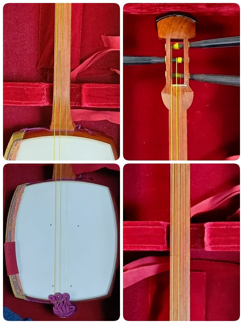 三味線 本体 ケース・撥・附属品付 天然素材 御三絃 地唄 長唄 お稽古用 入門