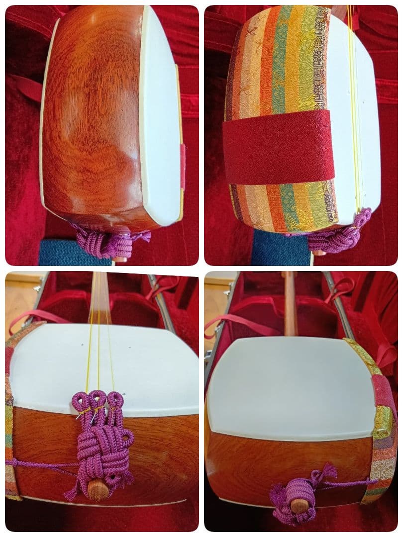 三味線 本体 ケース・撥・附属品付 天然素材 御三絃 地唄 長唄 お稽古用 入門