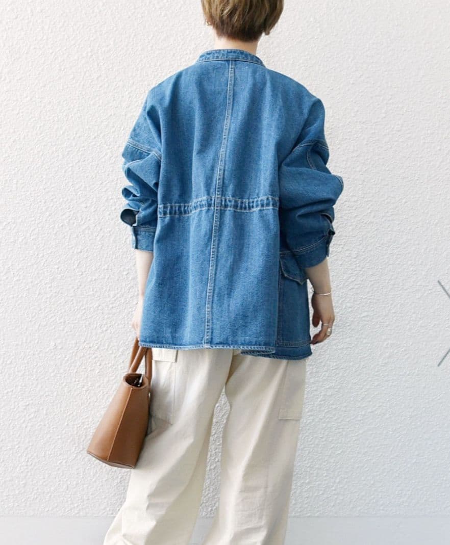 SHIPS　デニムジャケット オーバーサイズ ボタン留め