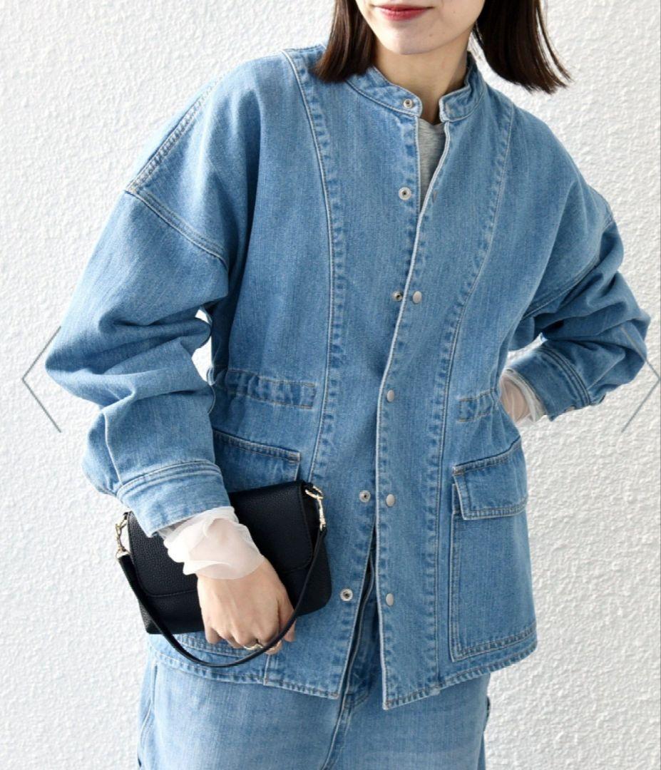 SHIPS　デニムジャケット オーバーサイズ ボタン留め