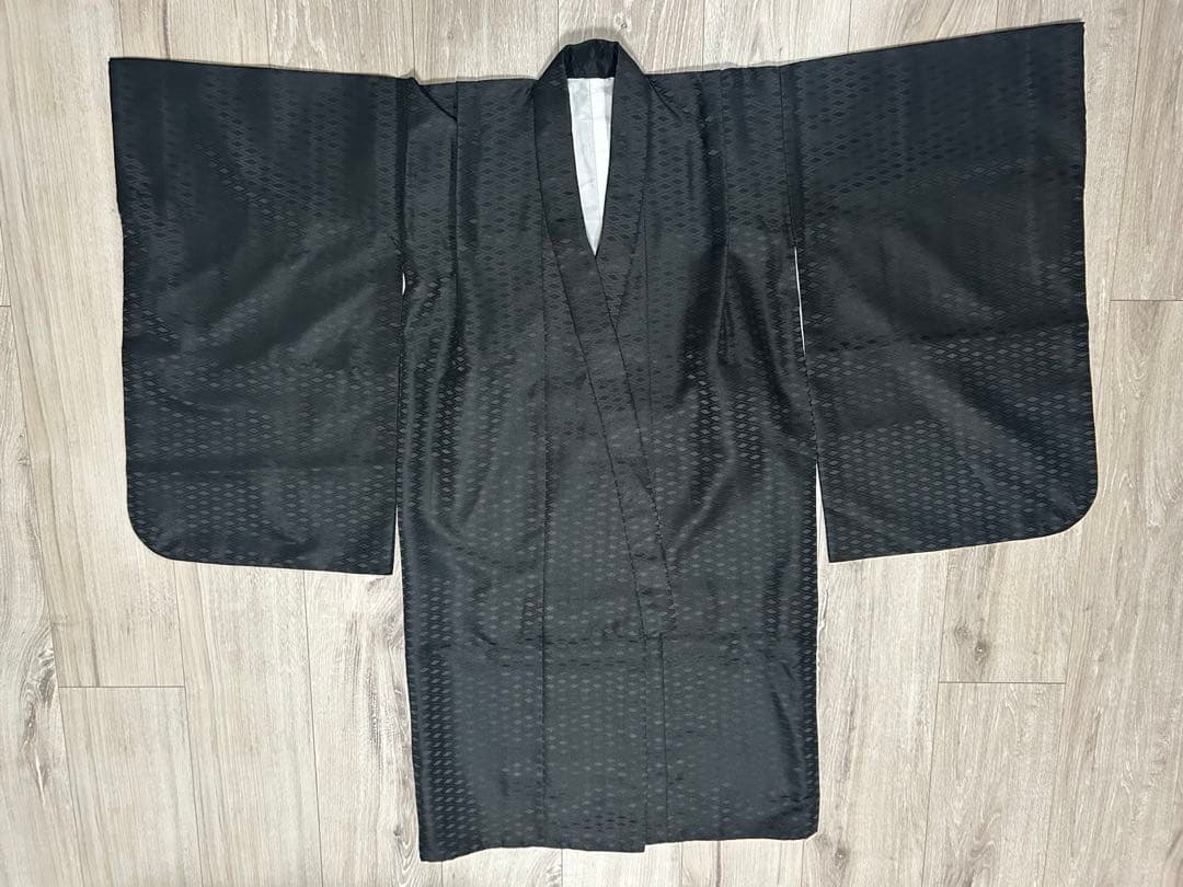 七五三用 黒地 扇子と着物