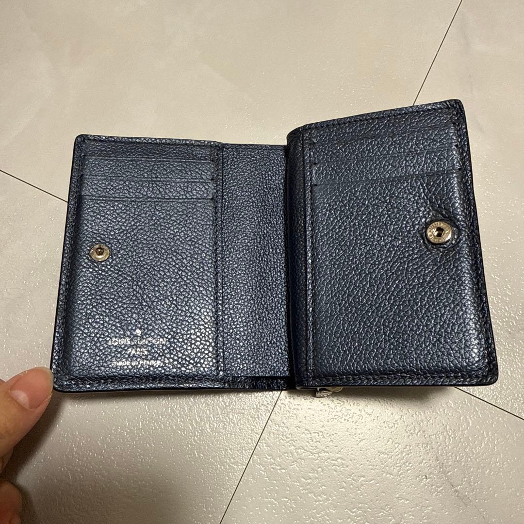 ルイヴィトン アンプラント ポルトフォイユ クレア メタリックブルー