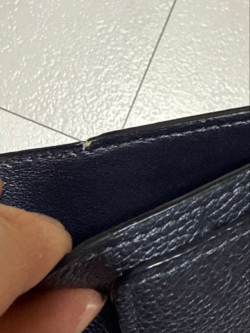 ルイヴィトン アンプラント ポルトフォイユ クレア メタリックブルー