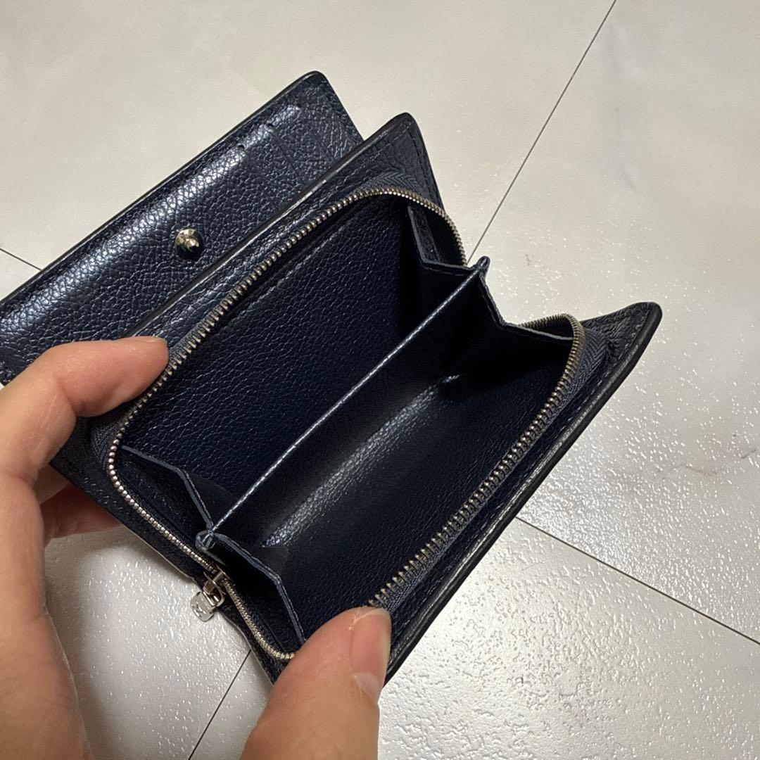 ルイヴィトン アンプラント ポルトフォイユ クレア メタリックブルー