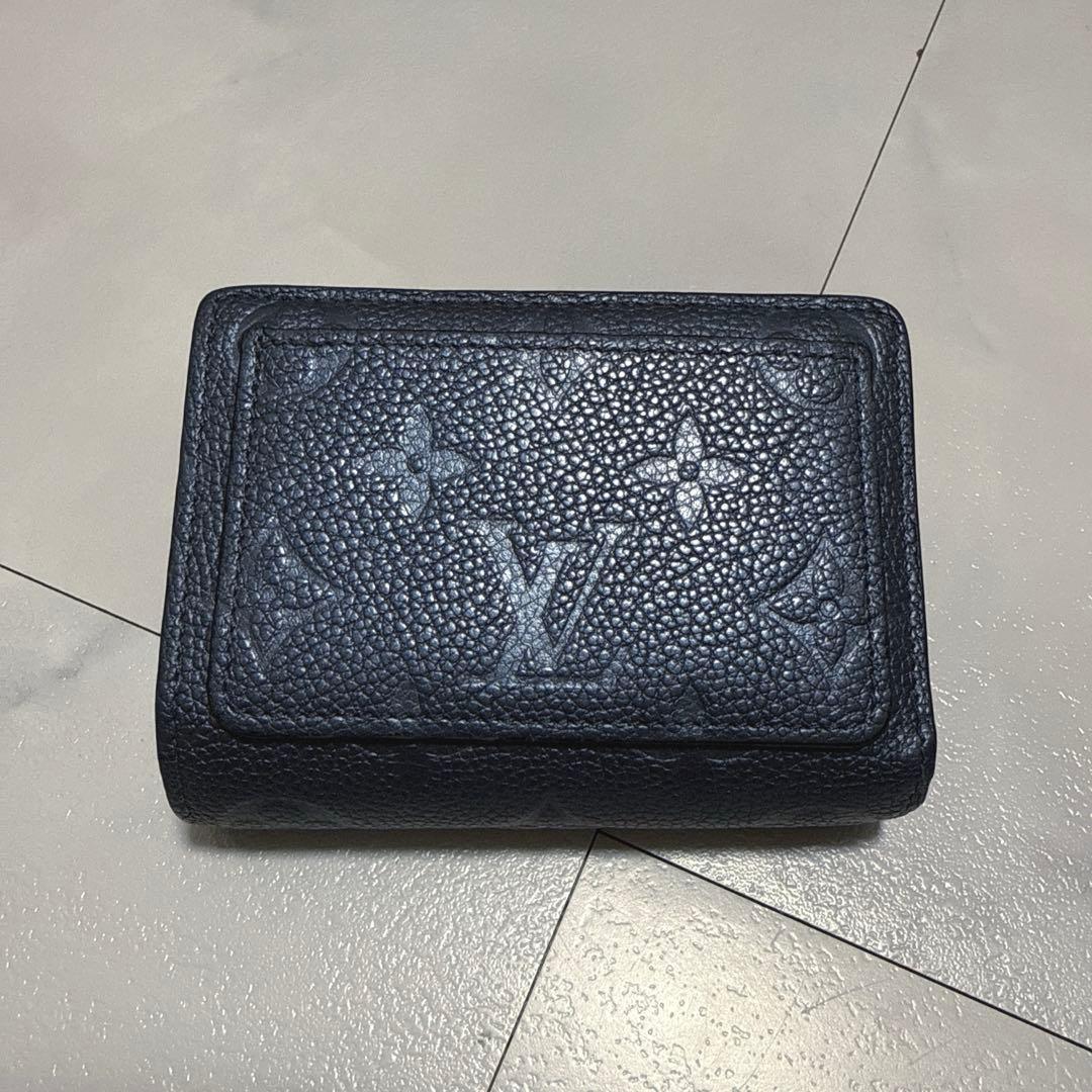 ルイヴィトン アンプラント ポルトフォイユ クレア メタリックブルー